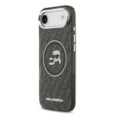 Apple iPhone 17 Air Kılıf Karl Lagerfeld Orjinal Lisanslı Parlayan Simli Karl & Choupette Heads Kapak