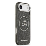 Apple iPhone 17 Air Kılıf Karl Lagerfeld Orjinal Lisanslı Parlayan Simli Karl & Choupette Heads Kapak