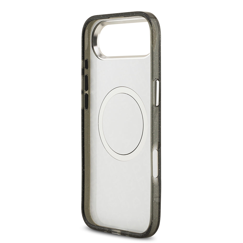 Apple iPhone 17 Air Kılıf Karl Lagerfeld Orjinal Lisanslı Parlayan Simli Karl & Choupette Heads Kapak