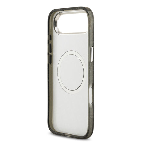 Apple iPhone 17 Air Kılıf Karl Lagerfeld Orjinal Lisanslı Parlayan Simli Karl & Choupette Heads Kapak