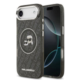 Apple iPhone 17 Air Kılıf Karl Lagerfeld Orjinal Lisanslı Parlayan Simli Karl & Choupette Heads Kapak
