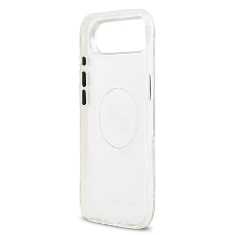 Apple iPhone 17 Air Kılıf Karl Lagerfeld Orjinal Lisanslı Parlayan Simli Karl & Choupette Heads Kapak