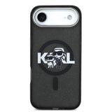 Apple iPhone 17 Air Kılıf Karl Lagerfeld Orjinal Lisanslı Parlayan Simli Karl & Choupette Sketch Logo Kapak