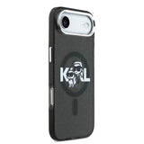 Apple iPhone 17 Air Kılıf Karl Lagerfeld Orjinal Lisanslı Parlayan Simli Karl & Choupette Sketch Logo Kapak