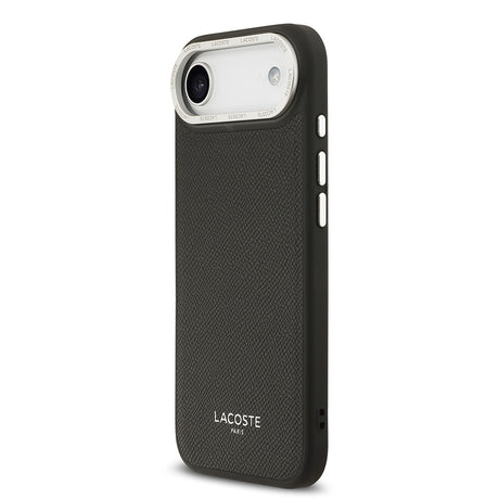 Apple iPhone 17 Air Kılıf Lacoste Orjinal Lisanslı M-safe Şarj Özellikli Champs Elysees PU Deri Tasarımlı Kapak