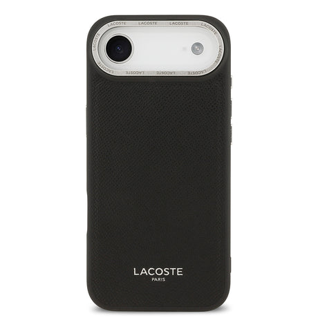 Apple iPhone 17 Air Kılıf Lacoste Orjinal Lisanslı M-safe Şarj Özellikli Champs Elysees PU Deri Tasarımlı Kapak