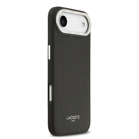 Apple iPhone 17 Air Kılıf Lacoste Orjinal Lisanslı M-safe Şarj Özellikli Champs Elysees PU Deri Tasarımlı Kapak
