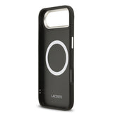 Apple iPhone 17 Air Kılıf Lacoste Orjinal Lisanslı M-safe Şarj Özellikli Champs Elysees PU Deri Tasarımlı Kapak