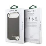 Apple iPhone 17 Air Kılıf Lacoste Orjinal Lisanslı M-safe Şarj Özellikli Champs Elysees PU Deri Tasarımlı Kapak