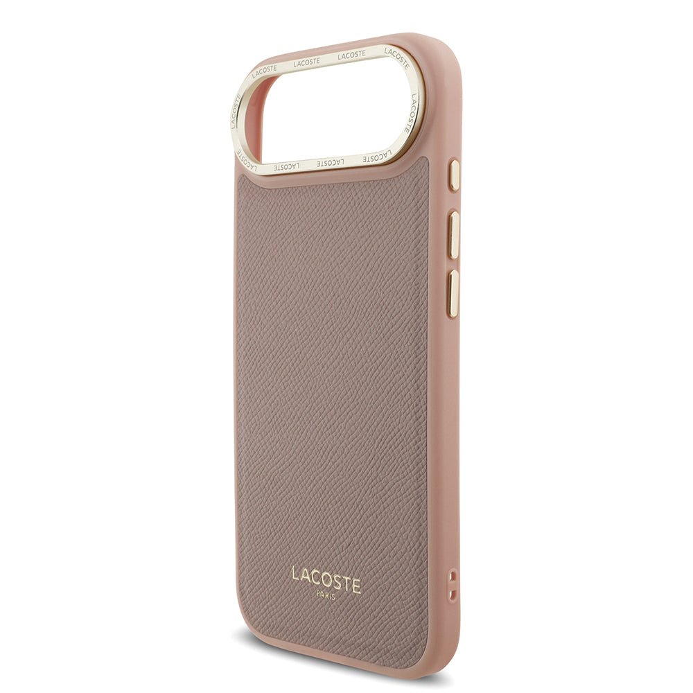 Apple iPhone 17 Air Kılıf Lacoste Orjinal Lisanslı M-safe Şarj Özellikli Champs Elysees PU Deri Tasarımlı Kapak