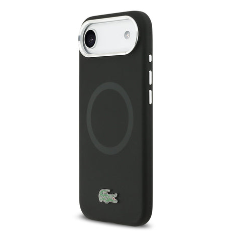 Apple iPhone 17 Air Kılıf Lacoste Orjinal Lisanslı M-safe Şarj Özellikli İkonik Logolu Metal Kamera Çerçeveli Silikon Kapak