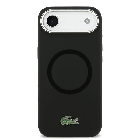 Apple iPhone 17 Air Kılıf Lacoste Orjinal Lisanslı M-safe Şarj Özellikli İkonik Logolu Metal Kamera Çerçeveli Silikon Kapak
