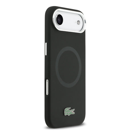 Apple iPhone 17 Air Kılıf Lacoste Orjinal Lisanslı M-safe Şarj Özellikli İkonik Logolu Metal Kamera Çerçeveli Silikon Kapak