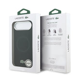 Apple iPhone 17 Air Kılıf Lacoste Orjinal Lisanslı M-safe Şarj Özellikli İkonik Logolu Metal Kamera Çerçeveli Silikon Kapak