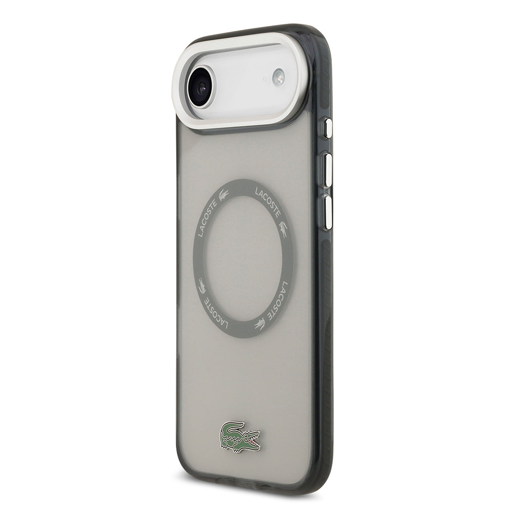 Apple iPhone 17 Air Kılıf Lacoste Orjinal Lisanslı M-safe Şarj Özellikli İkonik Timsah Logolu Buzlu Kapak