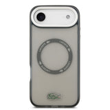 Apple iPhone 17 Air Kılıf Lacoste Orjinal Lisanslı M-safe Şarj Özellikli İkonik Timsah Logolu Buzlu Kapak