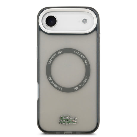 Apple iPhone 17 Air Kılıf Lacoste Orjinal Lisanslı M-safe Şarj Özellikli İkonik Timsah Logolu Buzlu Kapak