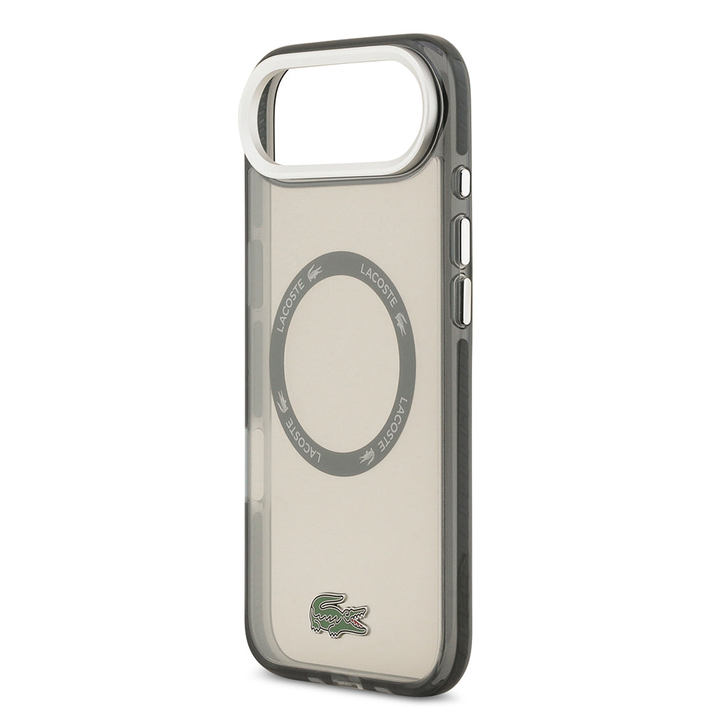 Apple iPhone 17 Air Kılıf Lacoste Orjinal Lisanslı M-safe Şarj Özellikli İkonik Timsah Logolu Buzlu Kapak
