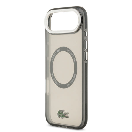 Apple iPhone 17 Air Kılıf Lacoste Orjinal Lisanslı M-safe Şarj Özellikli İkonik Timsah Logolu Buzlu Kapak