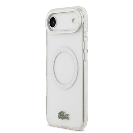 Apple iPhone 17 Air Kılıf Lacoste Orjinal Lisanslı M-safe Şarj Özellikli İkonik Timsah Logolu Buzlu Kapak