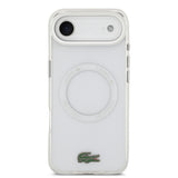 Apple iPhone 17 Air Kılıf Lacoste Orjinal Lisanslı M-safe Şarj Özellikli İkonik Timsah Logolu Buzlu Kapak