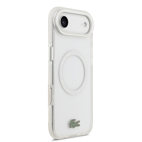 Apple iPhone 17 Air Kılıf Lacoste Orjinal Lisanslı M-safe Şarj Özellikli İkonik Timsah Logolu Buzlu Kapak