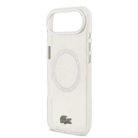Apple iPhone 17 Air Kılıf Lacoste Orjinal Lisanslı M-safe Şarj Özellikli İkonik Timsah Logolu Buzlu Kapak