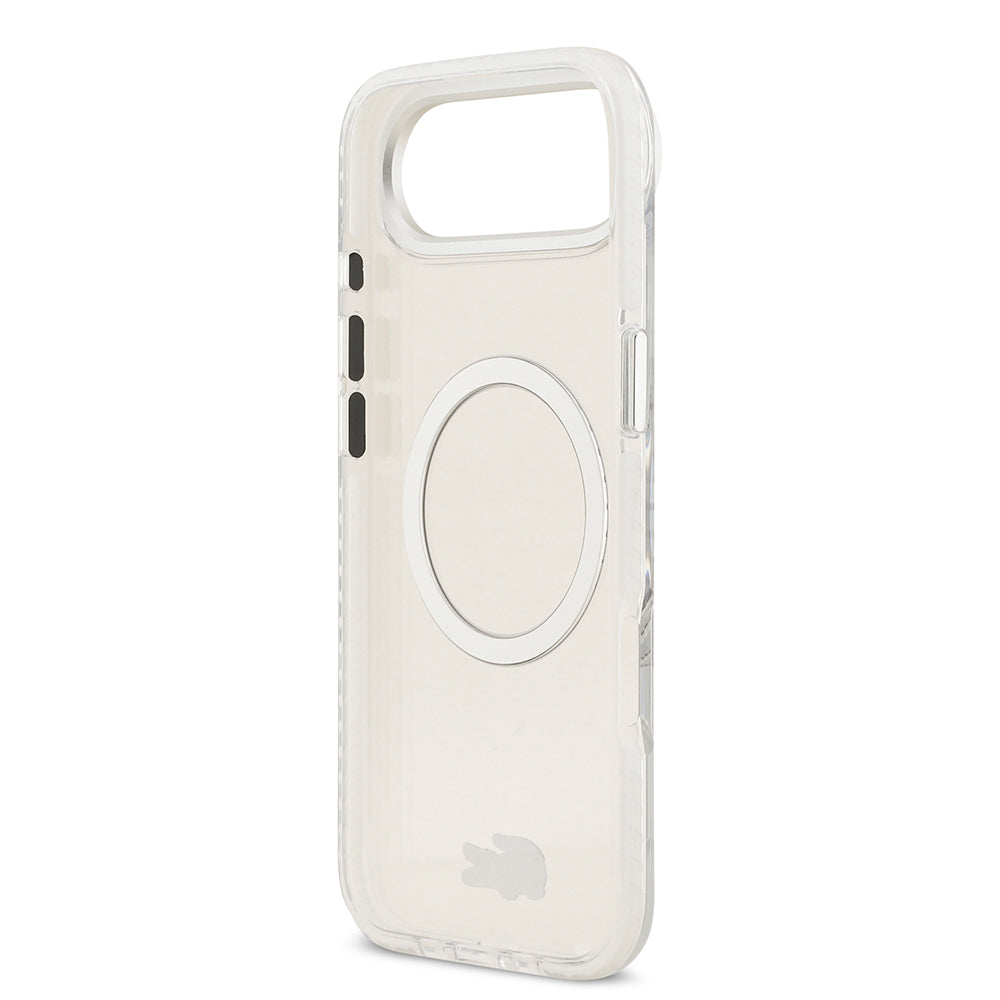 Apple iPhone 17 Air Kılıf Lacoste Orjinal Lisanslı M-safe Şarj Özellikli İkonik Timsah Logolu Buzlu Kapak