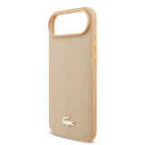 Apple iPhone 17 Air Kılıf Lacoste Orjinal Lisanslı M-safe Şarj Özellikli PU Deri Tasarımlı Karışık Monogram Desenli Kapak