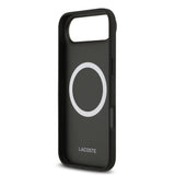 Apple iPhone 17 Air Kılıf Lacoste Orjinal Lisanslı M-safe Şarj Özellikli PU Deri Tasarımlı Kartlıklı Karışık Monogram Desenli Kapak