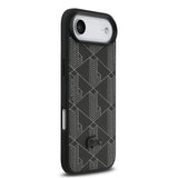 Apple iPhone 17 Air Kılıf Lacoste Orjinal Lisanslı M-safe Şarj Özellikli PU Deri Tasarımlı Kartlıklı Karışık Monogram Desenli Kapak