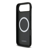 Apple iPhone 17 Air Kılıf Lacoste Orjinal Lisanslı M-safe Şarj Özellikli PU Deri Tasarımlı Kartlıklı Karışık Monogram Desenli Kapak