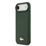 Apple iPhone 17 Air Kılıf Lacoste Orjinal Lisanslı M-safe Şarj Özellikli PU Deri Tasarımlı Metal Logolu Kapak