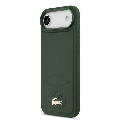 Apple iPhone 17 Air Kılıf Lacoste Orjinal Lisanslı M-safe Şarj Özellikli PU Deri Tasarımlı Metal Logolu Kapak