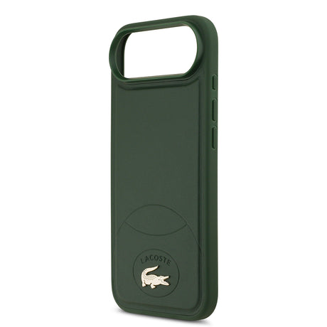 Apple iPhone 17 Air Kılıf Lacoste Orjinal Lisanslı M-safe Şarj Özellikli PU Deri Tasarımlı Metal Logolu Kapak