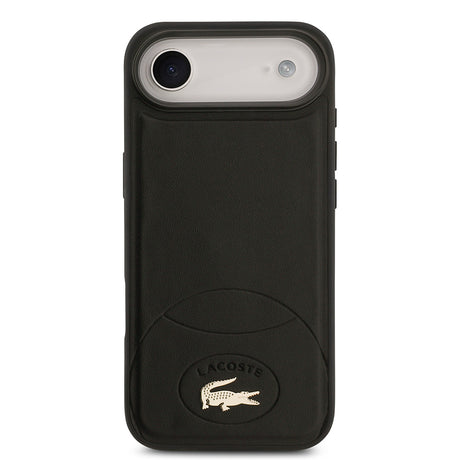 Apple iPhone 17 Air Kılıf Lacoste Orjinal Lisanslı M-safe Şarj Özellikli PU Deri Tasarımlı Metal Logolu Kapak