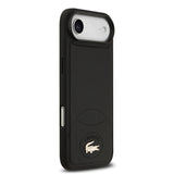 Apple iPhone 17 Air Kılıf Lacoste Orjinal Lisanslı M-safe Şarj Özellikli PU Deri Tasarımlı Metal Logolu Kapak