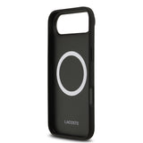 Apple iPhone 17 Air Kılıf Lacoste Orjinal Lisanslı M-safe Şarj Özellikli PU Deri Tasarımlı Metal Logolu Kapak