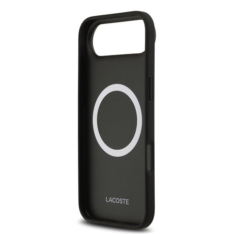 Apple iPhone 17 Air Kılıf Lacoste Orjinal Lisanslı M-safe Şarj Özellikli PU Deri Tasarımlı Metal Logolu Kapak
