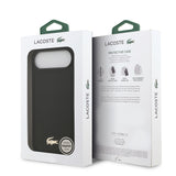 Apple iPhone 17 Air Kılıf Lacoste Orjinal Lisanslı M-safe Şarj Özellikli PU Deri Tasarımlı Metal Logolu Kapak