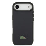 Apple iPhone 17 Air Kılıf Lacoste Orjinal Lisanslı M-safe Şarj Özellikli PU Pike Desenli Metal Logolu Kartlıklı Kapak
