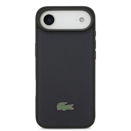 Apple iPhone 17 Air Kılıf Lacoste Orjinal Lisanslı M-safe Şarj Özellikli PU Pike Desenli Metal Logolu Kartlıklı Kapak