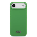 Apple iPhone 17 Air Kılıf Lacoste Orjinal Lisanslı M-safe Şarj Özellikli PU Pike Desenli Metal Logolu Kartlıklı Kapak