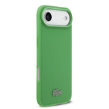 Apple iPhone 17 Air Kılıf Lacoste Orjinal Lisanslı M-safe Şarj Özellikli PU Pike Desenli Metal Logolu Kartlıklı Kapak