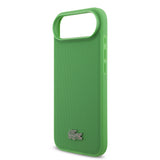 Apple iPhone 17 Air Kılıf Lacoste Orjinal Lisanslı M-safe Şarj Özellikli PU Pike Desenli Metal Logolu Kartlıklı Kapak