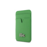 Apple iPhone 17 Air Kılıf Lacoste Orjinal Lisanslı M-safe Şarj Özellikli PU Pike Desenli Metal Logolu Kartlıklı Kapak