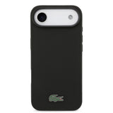 Apple iPhone 17 Air Kılıf Lacoste Orjinal Lisanslı M-safe Şarj Özellikli PU Pike Desenli Metal Logolu Kartlıklı Kapak