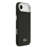 Apple iPhone 17 Air Kılıf Lacoste Orjinal Lisanslı M-safe Şarj Özellikli PU Pike Desenli Standlı Metal Logolu Kapak