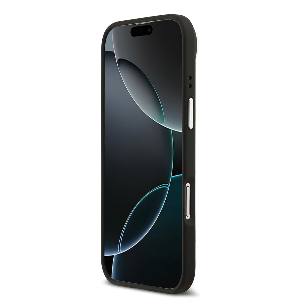 Apple iPhone 17 Air Kılıf Lacoste Orjinal Lisanslı M-safe Şarj Özellikli PU Pike Desenli Standlı Metal Logolu Kapak