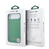 Apple iPhone 17 Air Kılıf Lacoste Orjinal Lisanslı M-Safe Şarj Özellikli PVC Pike Desenli Arka Yüzey İkonik Timsah Dokuma Logolu Kapak